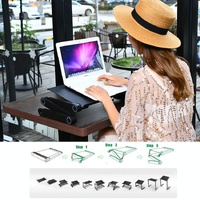Adjustable Foldable Laptop Stand - Portable Aluminium Alloy - 360 Degree Rotation thumbnail