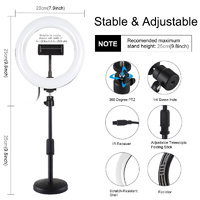 7.9 Rgbw Led Ring Light with Dual Colour Temperature and Phone Clamp thumbnail