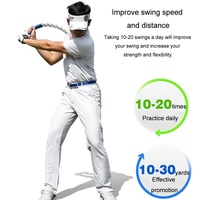 Golf Power Rope Swing for Rhythmic Training - Indoor / Outdoor Exerciser - Orange Black thumbnail