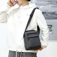 Men Oxford Cloth Crossbody Chest Bag Sporty And Versatile - Black thumbnail