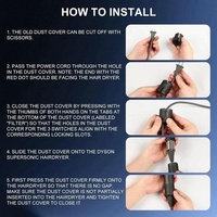 Open Design Outer Filter Cover For Hd01 / Hd03 / Hd08 / Hd15 Hair Dryer - Black thumbnail