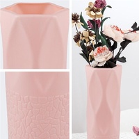3-piece Plastic Vase Set for Dry and Wet Flower Arrangements and Floral Decor - Gray thumbnail