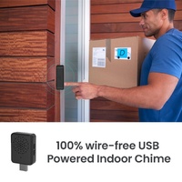 Wireless Smart Video Doorbell - 90 Degree Wide Angle - White thumbnail