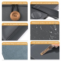 Portable Laptop Inner Bag with Elastic Thread Button - Brown thumbnail