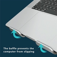 Adjustable Laptop Stand - Aluminum Alloy Desktop Riser - Grey thumbnail