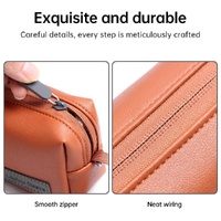 Waterproof Laptop Accessory Bag - Pu Leather - Grey thumbnail