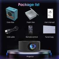 Portable Mini Projector - Hd Led Usb Powered Wired Connection - White thumbnail
