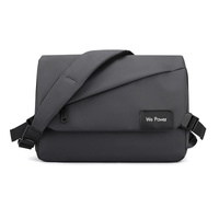 Large Capacity Waterproof Messenger Bag For Men - Black thumbnail