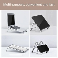 Portable Aluminum Notebook Stand - Compact Cooling Bracket - Silver thumbnail