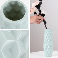 Creative Diamond-shaped Vase for Dry and Wet Flower Arrangements - Blue thumbnail
