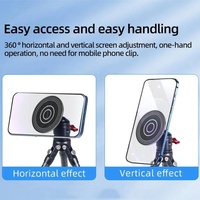 Universal Magnetic Phone Holder for Tripod and Magic Arm - Black thumbnail