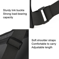 Leather Anti Theft Triangle Bag Secure Crossbody Chest Bag - Black thumbnail