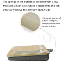 Black Wood Multifunctional Lazy Desk - Compact Design thumbnail