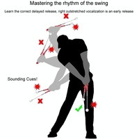 Indoor Golf Swing Practice Stick with Sound Assistant - Red thumbnail