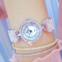 Diamond-inlaid Women Chain Watch - Elegant Accessory - Silver thumbnail