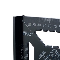Woodworking Square Layout Gauge - Angle Ruler Measuring Tool - 12 Inch Black thumbnail