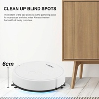 Intelligent 3-in-1 Mini Sweeping Robot Vacuum - White thumbnail