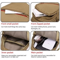 Men Oxford Cloth Crossbody Chest Bag Outdoor Leisure Single Shoulder Bag - Brown thumbnail