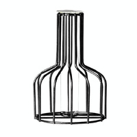 Black Wrought Iron Hydroponic Glass Flower Decoration - no Fake Flowers - Black thumbnail