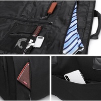 Shoe Compartment Travel Suit Bag - Compact & Organized - Black thumbnail