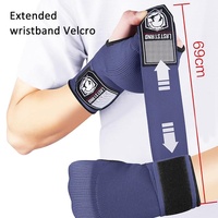Protective Half Finger Boxing Gloves With Gel Padding And Wrist Support - One Size - Blue thumbnail