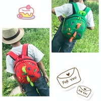 Durable Dinosaur Backpack for Kids - Lost Proof - Red thumbnail