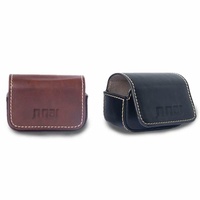 Waterproof Mini Leather Case for Dji Action Gopro Sjcam Xiaomi Mi Jia - Storage Box - Coffee thumbnail