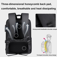 Waterproof Laptop Backpack with Usb Port - 17 Inch Capacity Password Lock thumbnail