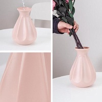 Drop-resistant Plastic Vase for Dry and Wet Flower Arrangements - Pink thumbnail