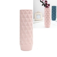 Creative Plastic Vase for Home Decoration - Flower Arrangement Container - Pink thumbnail