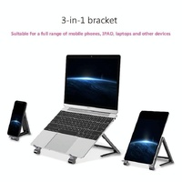 Foldable Metal Laptop Stand for Cooling and Ergonomic - Silver thumbnail