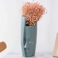 Thickened Drop-proof Vase with Dried Flower Ornaments - Sea Blue thumbnail