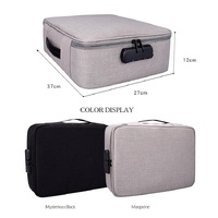 Waterproof Multi-layer Laptop Bag with Password Lock - Black thumbnail