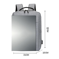 15.6 Laptop Backpack with Usb Charging - Waterproof Oxford Cloth Large Capacity - Black thumbnail