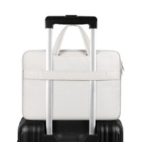 14.1-15.4 Inch Waterproof Laptop Bag - Wearable Black - Light Pink thumbnail