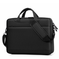 Thickened Airbag Laptop Messenger Bag - Fits 15.6-16.1 Inches - Black thumbnail