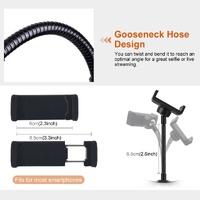 7.9 Usb 3 Modes Dimmable Dual Colour Led Ring Light with Mirror for Vlogging and Photography - Black thumbnail