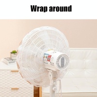 18-inch Cartoon Children's Electric Fan with All-inclusive Mesh Protection Net and Anti-pinch Hand Cover - Blue Whale thumbnail