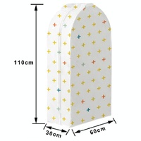 Large 3d Hanger Pocket Wardrobe with Dust Cover - Flowers thumbnail