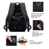 Waterproof Laptop Backpack with Usb Interface for 15 Laptops - Black thumbnail