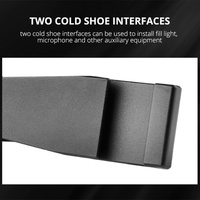 Aluminum Dual Cold Shoe Mount Adapter Extension Bracket - Black thumbnail