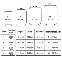 Protective Elastic Luggage Covers - 25-28 Inch - Resistant to Abrasion and Dust - Blue Ripple thumbnail