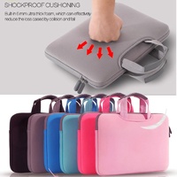 Portable Air Permeable Handheld Sleeve for Macbook Air / Pro and Laptops - 38x27.5x3.5cm 15.4 Inch - Black thumbnail