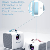 Portable Mini Projector For Kids - 1080P Led - Blue White thumbnail