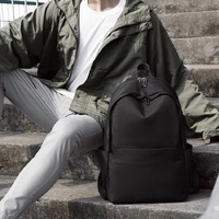 Multifunctional Oxford Laptop Backpack - Black thumbnail