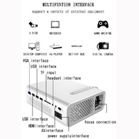 Mini Led Projector 1800 Lumens For Home Theater - Hdmi / Av / Sd / Usb / Vga Support - Black Mobile Phone Version thumbnail