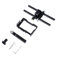Sony A6000 / A6300 / A6400 / A6500 Camera Cage Stabilizer With Handle - Black thumbnail