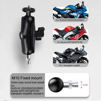25mm Ball Head Motorcycle Rearview Mirror Mount Holder for Gopro Insta360 Dji Action and Other Action Cameras thumbnail