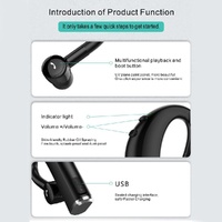 Wireless Business Sports Bluetooth Earphones - Fast Charging Bluetooth 5.0 - Black thumbnail