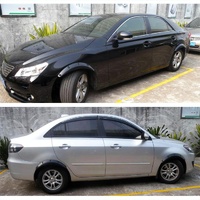 2 Pcs 58Cm Car Stickers Rubber Round Arc Strips Fender Flares Wheel Eyebrow Decal Sticker Black thumbnail